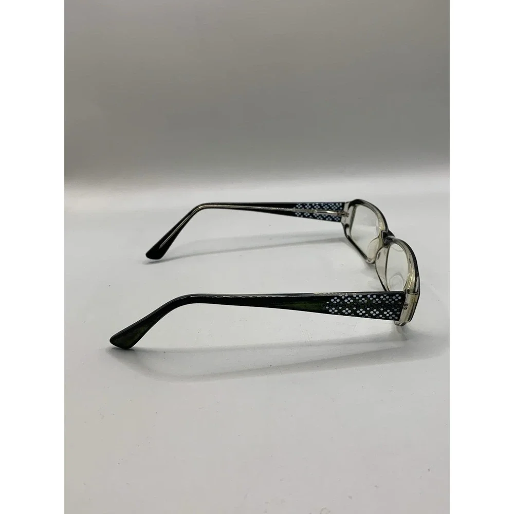 Jubilee Eyeglasses 51-15-135 Black Crystal Rectangle Full Rim Frame Only